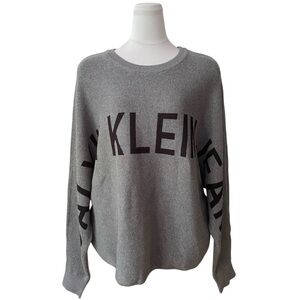 Calvin Klein Jeans Knit Cotton Traveling Logo Sweater